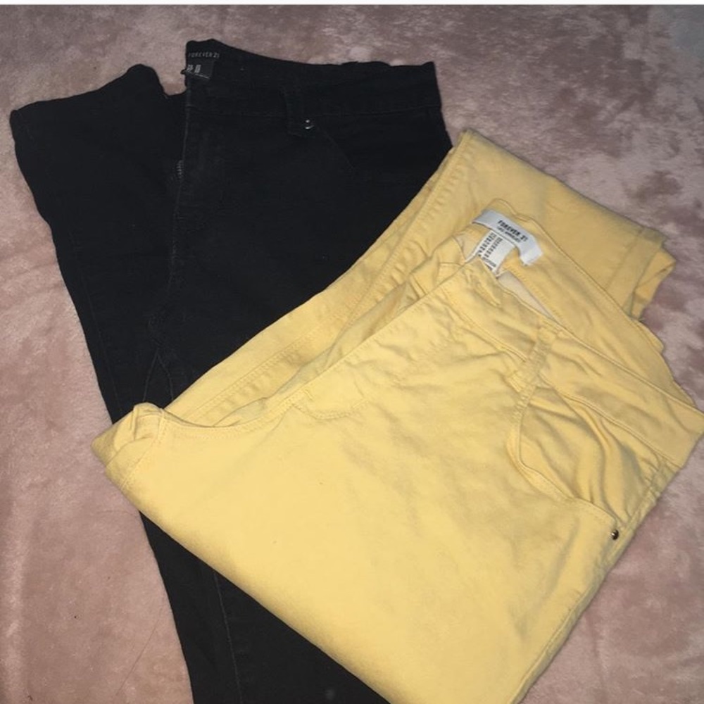 black and yellow jeans